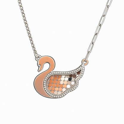Elegant Swan Charm Necklace – 925 Sterling Silver